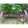 Image 1 : Steel and Wood Wagon Axle and Wheel Assembly