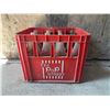 Image 1 : The Pop Shoppe Red Plastic Crate with Empty Glass Bottles