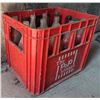 Image 3 : The Pop Shoppe Red Plastic Crate with Empty Glass Bottles