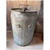 Image 2 : Galvanized Steel Canister with Glass Bottles Including Orange Syrup Jug