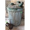 Image 1 : Metal Oil Can and Large Corrugated Metal Fuel Can
