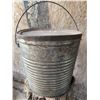 Image 2 : Lot: Metal Pail, Enamel Strainer Pot, Rogers' Golden Syrup Tin