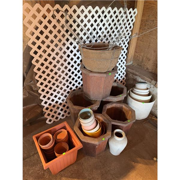 Planters and Pots, Ceramic, Plastic and Wood