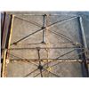 Image 2 : 47” Wide Painted Iron Bed Frame Section with Decorative Motifs