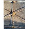 Image 3 : 47” Wide Painted Iron Bed Frame Section with Decorative Motifs