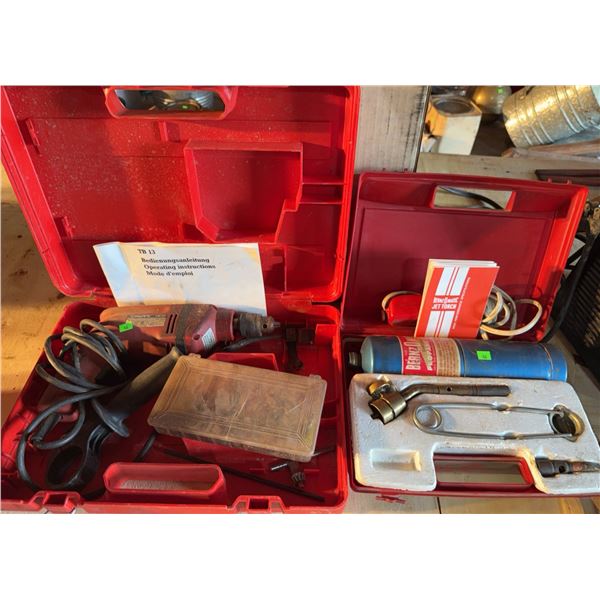 Hilti TB 13 Hammer Drill and BernzOmatic Jet Torch Kit