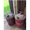 Image 2 : Red Metal Gasoline Cans with Handles