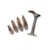 Image 1 : 4 Cast Iron Shoe Forms with Eclipse Shoe Anvil (1894 Patent)