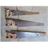 Image 2 : 3 Assorted Hand Saws with Wooden Handles