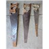 Image 3 : 3 Assorted Hand Saws with Wooden Handles