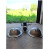 Image 7 : Railroad Lantern and Two Metal Hard Hats