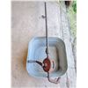 Image 5 : Hand Crank Rotary Pump, Galvanized Tub and Sad Iron