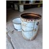 Image 5 : White Rose Tin Pail, Enamel Bucket, and Metal Canister