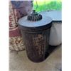 Image 6 : White Rose Tin Pail, Enamel Bucket, and Metal Canister