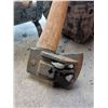 Image 2 : Firewood Splitting Set with Vintage Kindling Cradle and Axes