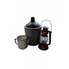 Image 1 : Stoneware Jug, Enamel Mug, and World Famous Lantern Trio