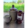 Image 2 : Stoneware Jug, Enamel Mug, and World Famous Lantern Trio