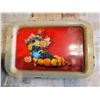 Image 9 : 5 Vintage Metal Trays and 2 Blue Enamel Bowls