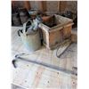 Image 2 : Vintage Farm Tools And Wooden Crate