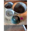 Image 2 : Three Metal Mixing Bowls and Rab Lamp Shade