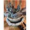Image 8 : Planters With Decorative Loon Fountain And Outdoor Laser Light