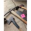 Image 4 : 5 Assorted Hand Tools: Axes, Hatchets, and Pickaxe
