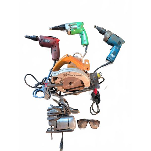 Power Tools by Black & Decker, Hilti, Hitachi, and Others