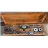 Image 1 : Steel Tap and Die Set in Wooden Case