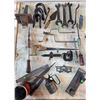 Image 1 : Vintage Hand Tools Including Braces, Wrenches, Oil Can, and Files