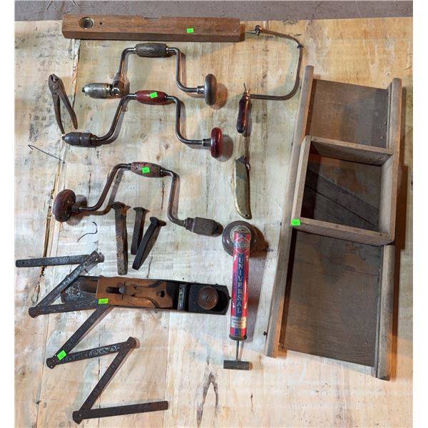 Woodworking Hand Tools and Wooden Box