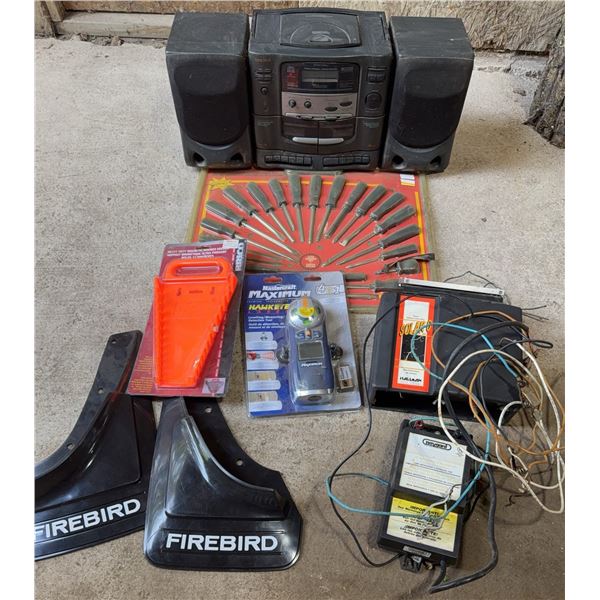 Electronics, Hand Tools, FIREBIRD Mud Flaps and Automotive Accessories Lot