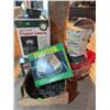 Image 1 : Camping Supplies Assortment Including Lantern, Toaster, Propane Tank, and Hardware