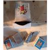 Image 2 : Metal Matchbox Holder with Fruit Design and Match Related Items