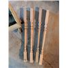 Image 2 : Wooden Cradle, Wire Sleigh Basket, and Four Turned Table Legs
