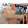 Image 3 : Wooden Cradle, Wire Sleigh Basket, and Four Turned Table Legs