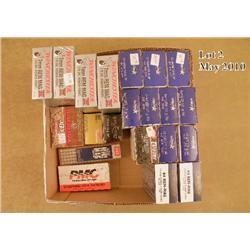 Bonanza lot of handgun ammunition including four  boxes of 7mm Rem. Mag.; two boxes of .44 Rem.  Mag