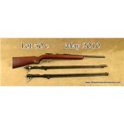 Gunsmith’s lot of rifle parts including a  Remington Model 514 bolt-action rifle, .22 cal.,  with ba