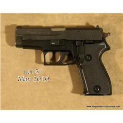 German made Sig Sauer Model P6 German Police DA  semi-auto pistol, 9mm cal., 4” barrel, black  finis