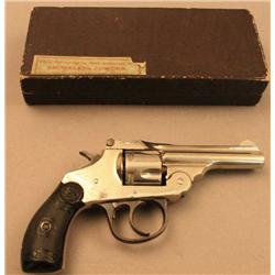 Iver Johnson DA top-break revolver, .32 cal., 3”  barrel, nickel finish, black hard rubber grips,  #