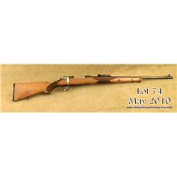 Yugoslavian M48A sporting Mauser, # K11204, 8mm,  23.5" barrel, tangent sights, spoon handle bolt,  