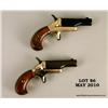Image 3 : Pair of COLT derringers in presentation case, #  82038D and 82039D, .22 Short, enameled barrels  wit