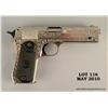 Image 2 : Custom engraved Colt Model 1903 Pocket pistol .38  Rimless caliber, 4-1/2” barrel, nickel finish,  c