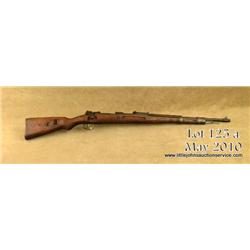 Mauser Model 98 bolt-action military rifle, Nazi  proofed, 7.92mm cal., 24” barrel, military finish,