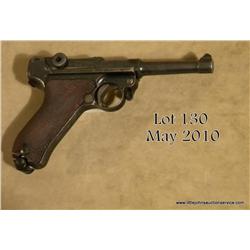ERFURT Luger dated 1913, # 4388a, 9mm, 4" barrel,  retaining approximately 75-85% original finish,  