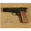 Image 1 : BROWNING Hi-Power, # T153411, 9mm, 4 5/8" barrel,  blued finish, fixed sights, with checkered wooden