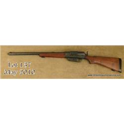 REMINGTON Model 81 Woodmaster, # 25627, .300  Savage, 22 3/4" barrel, blued stock, with Marbles  tan