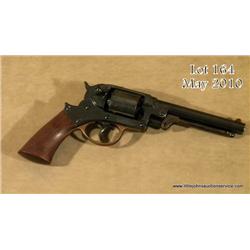 Starr Model 1858 Army DA percussion revolver, .44  cal., 6” barrel, re-blued finish, smooth wood  gr