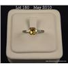 Image 1 : Beautiful 14 karat white gold ladies custom made  ring set with a center fine yellow sapphire  weigh