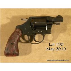Early Colt Detective Special hand ejector  revolver, .38 Colt cal., 2” barrel, blue finish,  checker