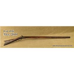 Full stock percussion Kentucky style antique  rifle, .38 cal., 39” octagon barrel, tiger striped  wo